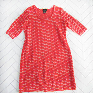 Lemmie for Nina Leonard Coral-ly Red Dress